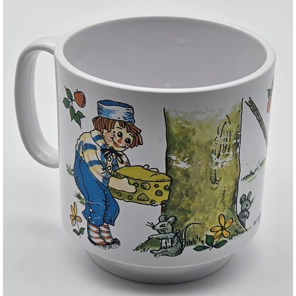 Vintage Raggedy Ann Andy Childs Dish Set 1 Cup 2 Bowls 1969 Oneida - Picture 4 of 16